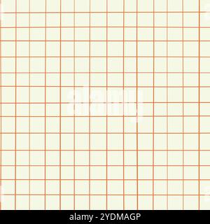 Graphen-Tintenkritzelprüfpapier. Druckbares quadratisches Rasterpapier mit Farblinien. Geometrischer Hintergrund für Schule, Verpackung, Einladungen, Karte Stock Vektor