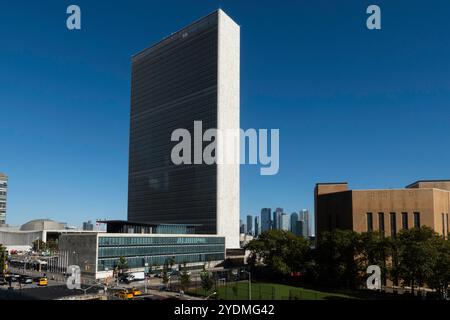 Das Hauptquartier der Vereinten Nationen befindet sich in New York City, 2024 USA Stockfoto