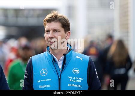 Mexiko-Stadt, Vereinigte Staaten. Oktober 2024. James Vowles (Williams Racing, Teamchef), MEX, Formel 1 Weltmeisterschaft, Grand Prix von Mexiko City, Autodromo Hermanos Rodriguez, Qualifying, 26.10.2024 Foto: Eibner-Pressefoto/Michael Memmler Credit: dpa/Alamy Live News Stockfoto