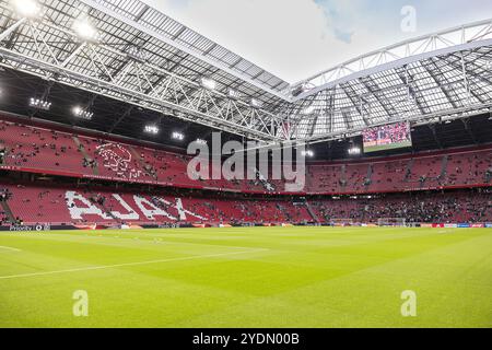 Amsterdam, Niederlande. Oktober 2024. AMSTERDAM, 27-10-2024, Johan Cruijff Arena, Saison 2024/2025. Niederländischer eredivisie-Fußball. Überblick über das Stadion. Beschreibung: Pro Shots/Alamy Live News Stockfoto
