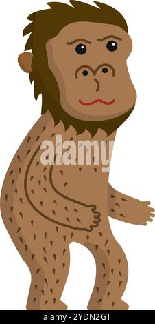 Flaches Design für Australopithecus. Editierbarer Vektor. Stock Vektor