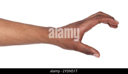 Schwarze Hand mit Kreditkarte oder andere isolierte Stockfoto