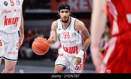 München, Deutschland. Oktober 2024. Im Bild: Jhivvan Jackson (Würzburg Baskets, 56) 27.10.2024, FC Bayern München Basketball vs. FIT-One Würzburg Baskets, easyCredit BBL, 6. Spieltag, Deutschland, München, BMW Park München, Credit: dpa/Alamy Live News Stockfoto