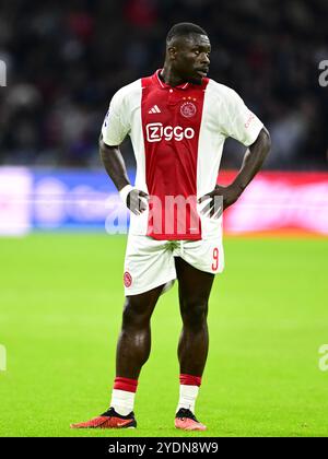 AMSTERDAM: Brian Brobbey of Ajax während des niederländischen Eredivisie-Spiels zwischen AFC Ajax Amsterdam und Willem II in der Johan Cruijff Arena am 27. Oktober 2024 in Amsterdam. ANP OLAF KRAAK Stockfoto