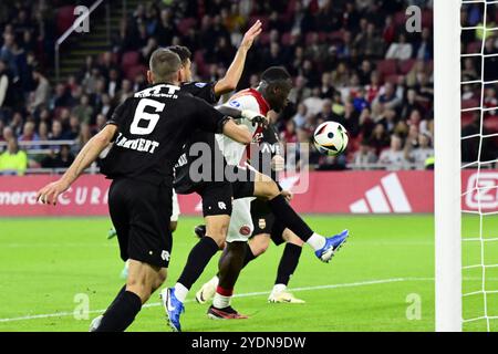 AMSTERDAM: Brian Brobbey of Ajax während des niederländischen Eredivisie-Spiels zwischen AFC Ajax Amsterdam und Willem II in der Johan Cruijff Arena am 27. Oktober 2024 in Amsterdam. ANP OLAF KRAAK Stockfoto