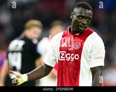 AMSTERDAM: Brian Brobbey of Ajax während des niederländischen Eredivisie-Spiels zwischen AFC Ajax Amsterdam und Willem II in der Johan Cruijff Arena am 27. Oktober 2024 in Amsterdam. ANP OLAF KRAAK Stockfoto