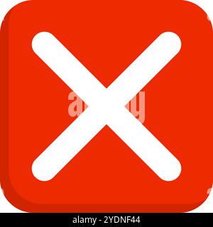 Symbol für das quadratische Kreuzmarkierungsfeld. Editierbarer Vektor. Stock Vektor