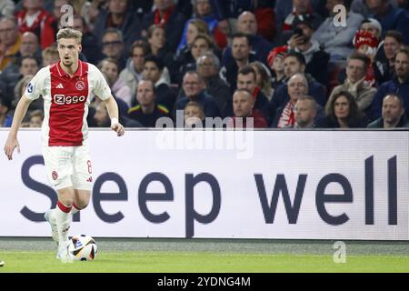 Amsterdam, Niederlande. Oktober 2024. AMSTERDAM, 27.10.2024, JohanCruyff Arena, Saison 2024/2025, niederländischer Eredivisie Football zwischen Ajax und WillemII. Kenneth Taylor Credit: Pro Shots/Alamy Live News Stockfoto