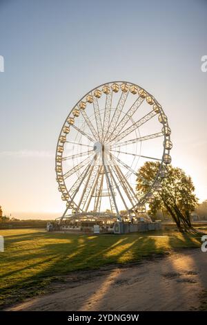 Riesenrad in Heringsdorf, Usedom, Ostsee, Deutschland, Messe, Volksfest, Messe, Weihnachtsmarkt Stockfoto