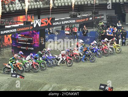 Vancouver, Kanada. Oktober 2024. Oktober 2024; Vancouver, British Columbia, Kanada; super-finales Startgate im BC Place Stadium. (Foto: Simon Fearn/SIPA USA) Credit: SIPA USA/Alamy Live News Stockfoto