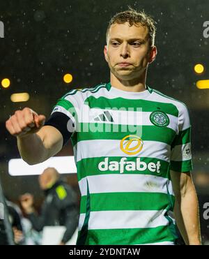 Motherwell, Schottland. 27. Oktober 2024. Alistair Johnston (2 - Celtic) at Full Time Motherwell vs Celtic - Scottish Premiership Credit: Raymond Davies / Alamy Live News Stockfoto