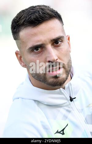 Rom, Latium. Oktober 2024. Mario Gila von der SS Lazio während des Spiels der Serie A zwischen Lazio und Genua im Olympiastadion, Italien, 27. Oktober 2024. Gutschrift: massimo insabato/Alamy Live News Stockfoto