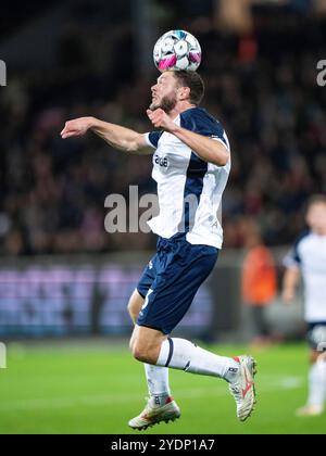 Herning, Dänemark. Oktober 2024. Henrik Dalsgaard der AGF während des Superliga-Spiels zwischen dem FC Midtjylland und der AGF in der MCH Arena am Sonntag, den 27. Oktober 2024. (Foto: Bo Amstrup/Ritzau Scanpix) Credit: Ritzau/Alamy Live News Stockfoto