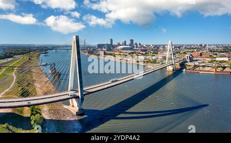 Luftpanorama von St. Louis, Missouri Stockfoto