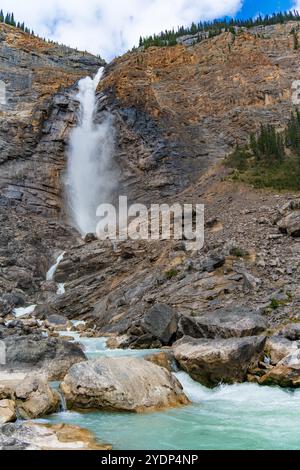 Takakkaw Falls im Yoho National Park, British Columbia, Kanada Stockfoto