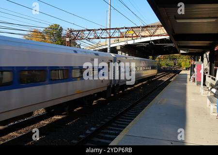 Cos Cob Station, Metro North, New Haven Line, Greenwich, Connecticut, USA Stockfoto