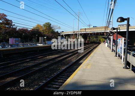 Cos Cob Station, Metro North, New Haven Line, Greenwich, Connecticut, USA Stockfoto