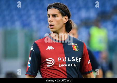 Rom, Italie. Oktober 2024. Filippo MELEGONI von Genua während des italienischen Meisterschaftsspiels Serie A zwischen SS Lazio und Genua CFC am 27. Oktober 2024 im Stadio Olimpico in Rom, Italien - Foto Matthieu Mirville (M Insabato)/DPPI Credit: DPPI Media/Alamy Live News Stockfoto