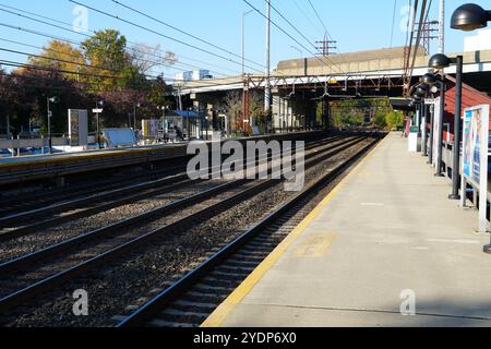 Cos Cob Station, Metro North, New Haven Line, Greenwich, Connecticut, USA Stockfoto