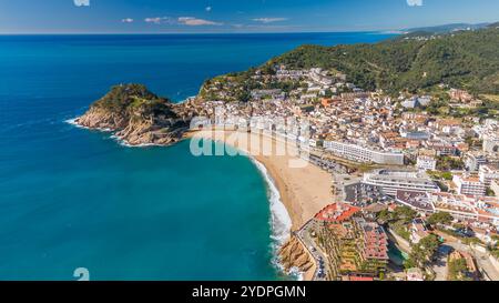 Tossa de Mar Stadt an der Costa Brava Mittelmeerküste in Katalonien, Spanien. Stockfoto