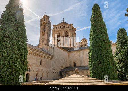 Königliche Abtei Santa Maria de Poblet in Katalonien, Spanien. Stockfoto