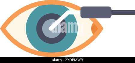 Laser wird verwendet, um eine Augenlaseroperation durchzuführen, um das Sehvermögen zu korrigieren Stock Vektor