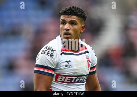 Kai Pearce-Paul aus England während des ABK Beer Internationals Series Match England gegen Samoa im Brick Community Stadium, Wigan, Großbritannien, 27. Oktober 2024 (Foto: Craig Thomas/News Images) Stockfoto