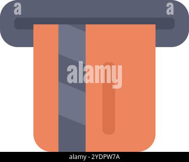 Abbildung: Eine Kreditkarte, die in ein POS-Terminal eingelegt wird, zeigt die elektronische Zahlung Stock Vektor