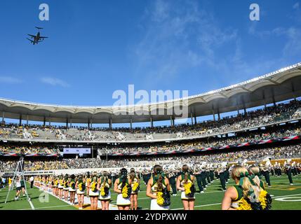 Waco, Texas, USA. Oktober 2024. Vor dem NCAA Football-Spiel zwischen den Oklahoma State Cowboys und Baylor Bears im McLane Stadium in Waco, Texas. Matthew Lynch/CSM/Alamy Live News Stockfoto