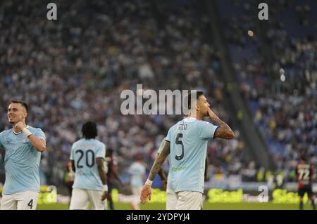 Rom, Rom, Italien. Oktober 2024. 9. Tag der italienischen Meisterschaft der Serie A zwischen S.S. Lazio VS Genua F.C. am 27. oktober 2024 im Olympiastadion, Rom, italien (Foto: © Stefano D'Offizi/ZUMA Press Wire) NUR REDAKTIONELLE VERWENDUNG! Nicht für kommerzielle ZWECKE! Stockfoto