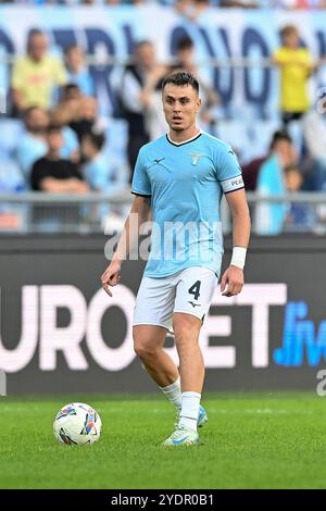 Roma, Italien. Oktober 2024. Stadio Olimpico, Roma, Italien - Patric of SS Lazio während der Serie A EniLive Football Match, Lazio vs Genua, 27. Oktober 2024 (Foto: Roberto Ramaccia/SIPA USA) Credit: SIPA USA/Alamy Live News Stockfoto