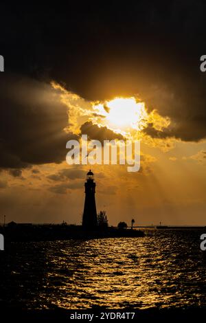 Sonnenuntergang in Buffalo Stockfoto