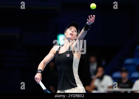 Tokio, Japan. Oktober 2024. Laura Siegemund (GER) Tennis : Doppelfinalspiel im Ariake Kolosseum während des TORAY PAN PACIFIC OPEN TENNIS 2024 in Tokio, Japan. Quelle: SportsPressJP/AFLO/Alamy Live News Stockfoto