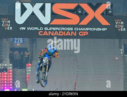Vancouver, Kanada. Oktober 2024. 20241026; Vancouver, British Columbia, Kanada; CDR Yamaha Eli Tomac USA (3) im BC Place Stadium. (Foto: Simon Fearn/SIPA USA) Credit: SIPA USA/Alamy Live News Stockfoto