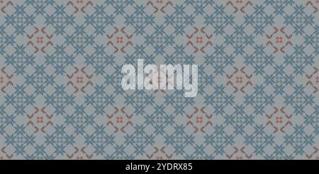 Abstrakte Linienform mit geometrischem Motiv. Orientalischer Stil florale Fliesen modernes Lux-Stoffdesign Textilmuster Mann-Hemd auf dem gesamten Druckblock Stock Vektor