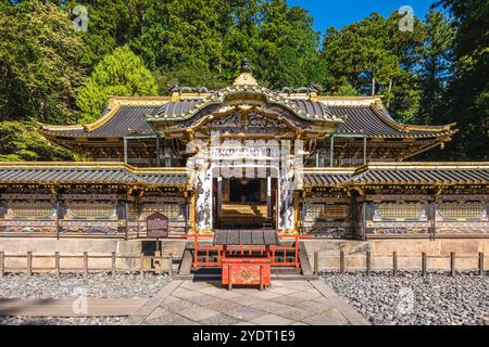 Das Karamon des Nikko Tosho-Gu-Schreins in Nikko, Präfektur Tochigi, Japan. Stockfoto