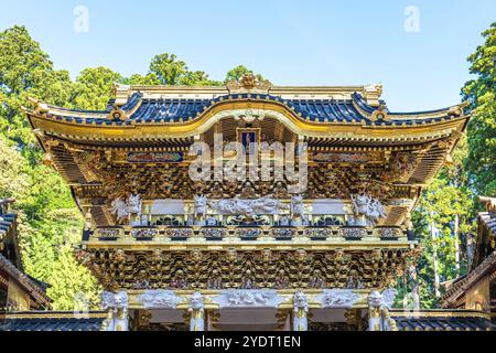 Yomeimon-Tor des Nikko Tosho gu-Schreins in Nikko, Präfektur Tochigi, Japan. Stockfoto