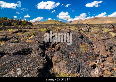 Vulkanlandschaft des Craters of the Moon National Monument and Preserve in Idaho, USA Stockfoto