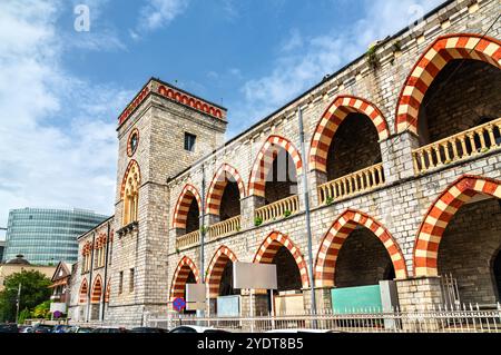 Gebäude der Kriminalpolizei im Hafen von Spanien, Trinidad und Tobago Stockfoto