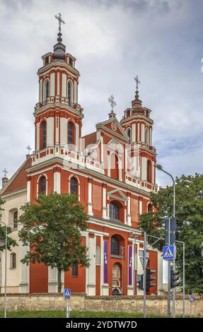 Katholische dominikanerkirche St. Jakob und Philipp, Vilnius, Litauen, Europa Stockfoto