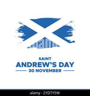 St. Andrew’s Day, 30. November, St. Andrew’s Day – Nationalfeiertag in Schottland. Vorlage für Einladung, Poster, Flyer, Banner, Flagge von Schottland Stock Vektor