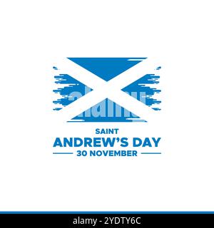 St. Andrew’s Day, 30. November, St. Andrew’s Day – Nationalfeiertag in Schottland. Vorlage für Einladung, Poster, Flyer, Banner, Flagge von Schottland Stock Vektor