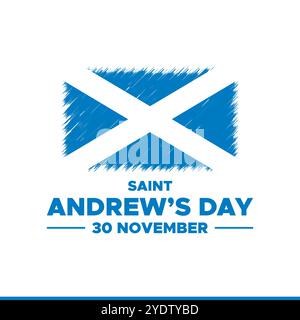 St. Andrew’s Day, 30. November, St. Andrew’s Day – Nationalfeiertag in Schottland. Vorlage für Einladung, Poster, Flyer, Banner, Flagge von Schottland Stock Vektor