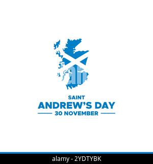 St. Andrew’s Day, 30. November, St. Andrew’s Day – Nationalfeiertag in Schottland. Vorlage für Einladung, Poster, Flyer, Banner, Flagge von Schottland Stock Vektor