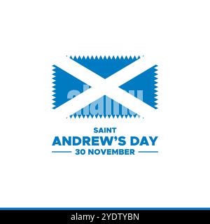 St. Andrew’s Day, 30. November, St. Andrew’s Day – Nationalfeiertag in Schottland. Vorlage für Einladung, Poster, Flyer, Banner, Flagge von Schottland Stock Vektor