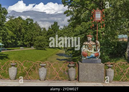 Große Chinesische Brücke im Alexanderpark, Zarskoje Selo, Russland, Europa Stockfoto