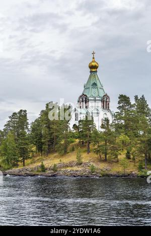 Kirche des Heiligen Nikolaus auf der Insel Valaam, Russland, Europa Stockfoto