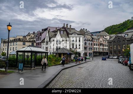 Historisches Alesund, mehr og Romsdal, Norwegen, Skandinavien, Europa Stockfoto