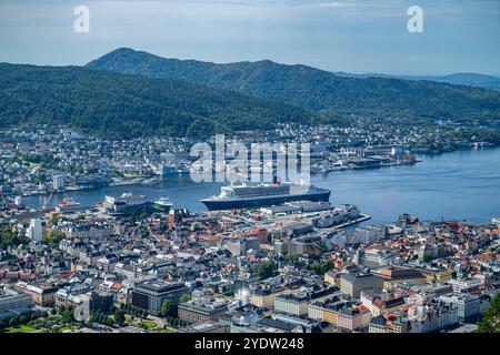 Blick auf das UNESCO-Weltkulturerbe Bergen, Vestland, Norwegen, Skandinavien, Europa Stockfoto