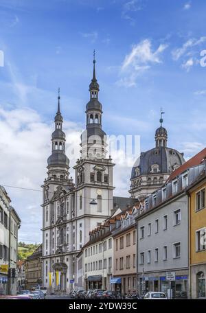 Die Kirche St. Johannes in Würzburg wird auch Stift Haug genannt Stockfoto